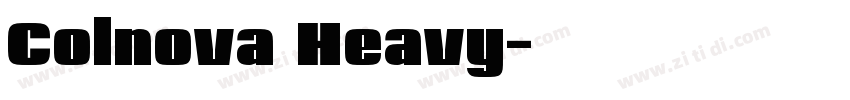 Colnova Heavy字体转换